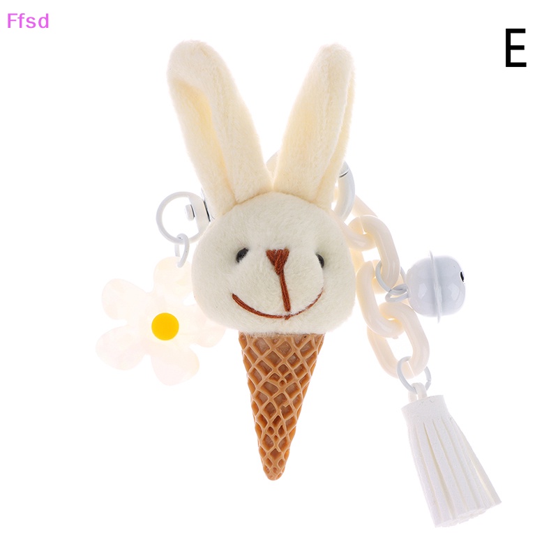 {Ffsd} Móc Khóa Thỏ Bông Hoạt Hình Dễ Thương Trang Trí Ba Lô / Ô Tô * Bán Chạy