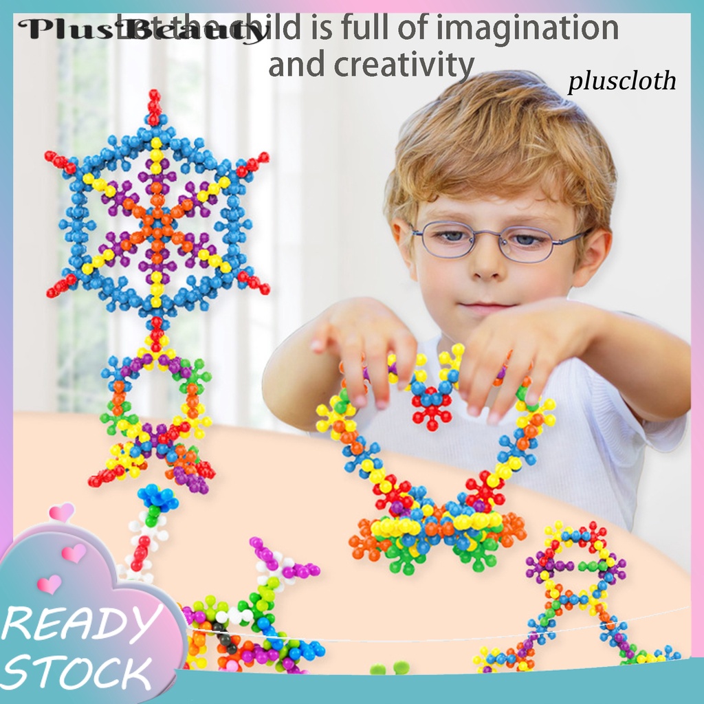 Bộ 60 / 100 / 200 Khối Lắp Ráp Thiết Kế 3D Nhiều Màu Sắc Vui Nhộn Cho Bé