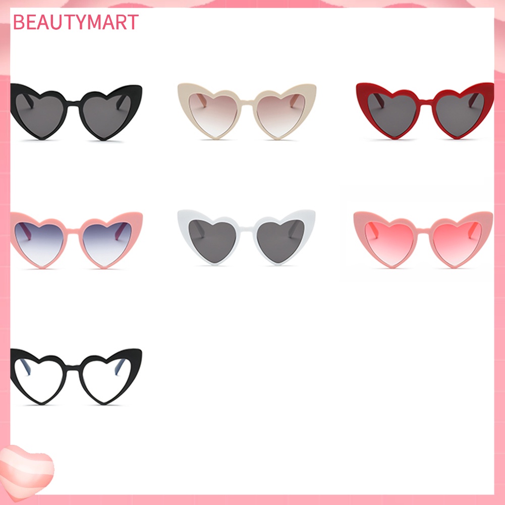 Kính Mát Hình Trái Tim Chống Tia UV Thời Trang Cho Nữ