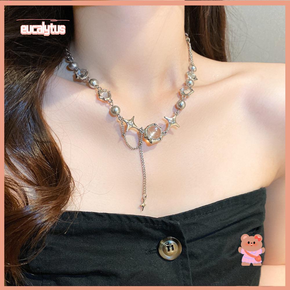 Dây Chuyền Mặt Ngôi Sao Năm Cánh Trong Suốt Phong Cách Retro 2023