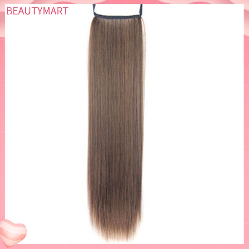 Tóc Giả Đuôi Ngựa Thẳng Dài Bằng Sợi Tổng Hợp Thời Trang Dành Cho Nữ