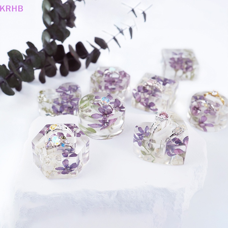 Khuôn Silicon Hình Lục Giác / Tròn / Lục Giác Dùng Làm Nhẫn Thủ Công DIY Mới