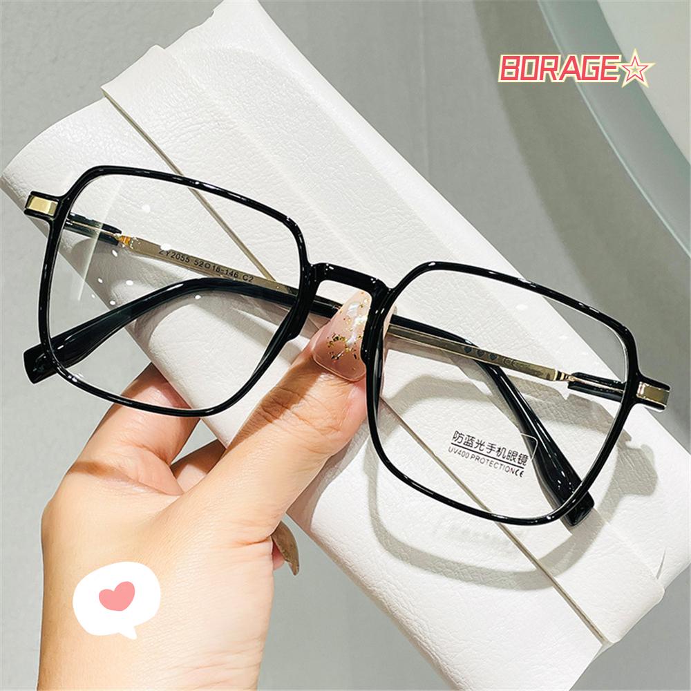 Mắt Kính Gọng Vuông Lớn Trong Suốt Phong Cách Hàn Quốc Cho Nữ