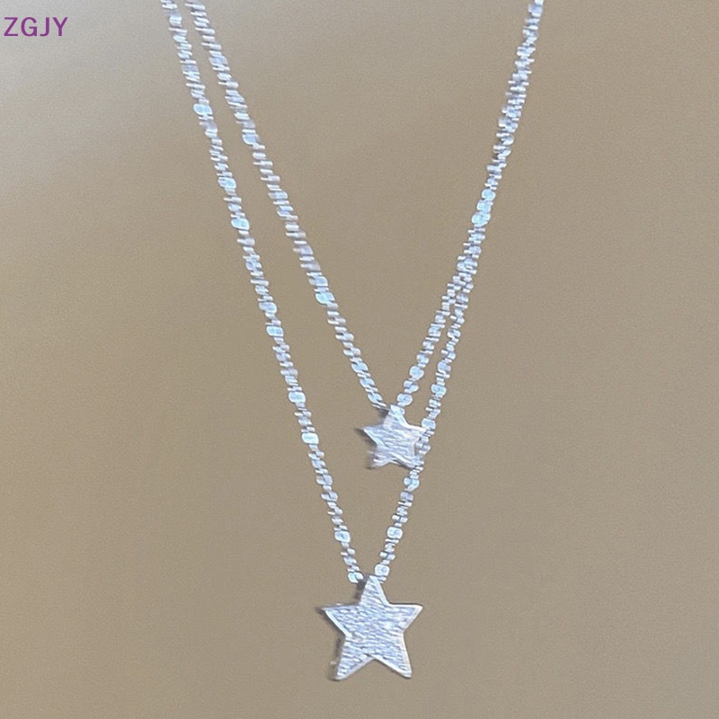 Vòng cổ Hai Lớp Mặt Hình Ngôi Sao Đính Đá Thời Trang Dành Cho Nữ Mới