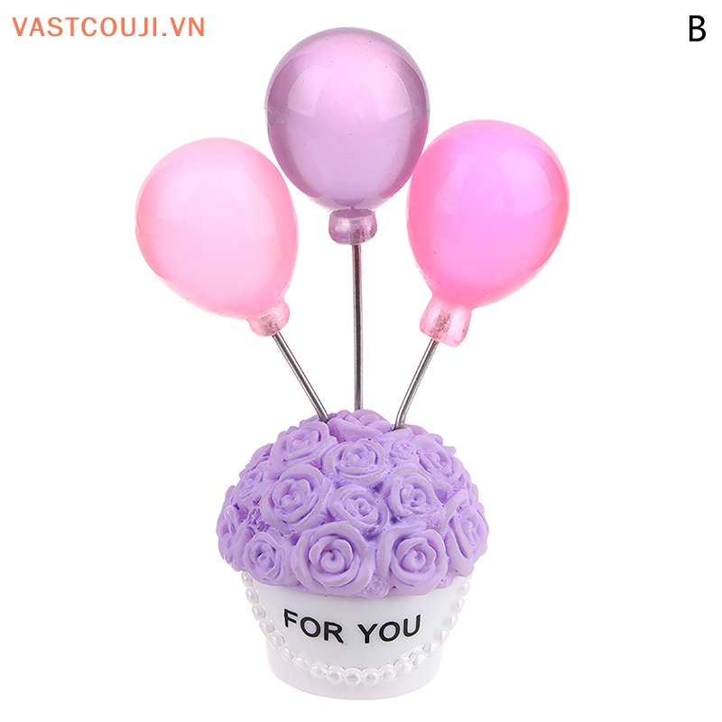 1 Bong Bóng Hoa Hồng Bằng Nhựa Resin Trang Trí Xe Hơi / Nhà Búp Bê