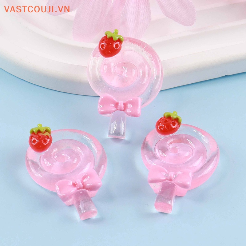 Set 3 Mô Hình Kẹo Mút Mini Bằng Nhựa Resin Phát Quang Trang Trí Tiểu Cảnh