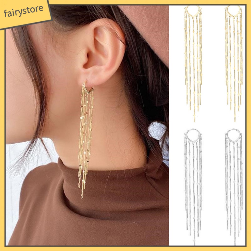 1 Đôi Bông Tai Dáng Dài Bằng Kim Loại Đính Kim Sa Hình Trái Tim Phong Cách Bohemian Thời Trang Dành Cho Nữ