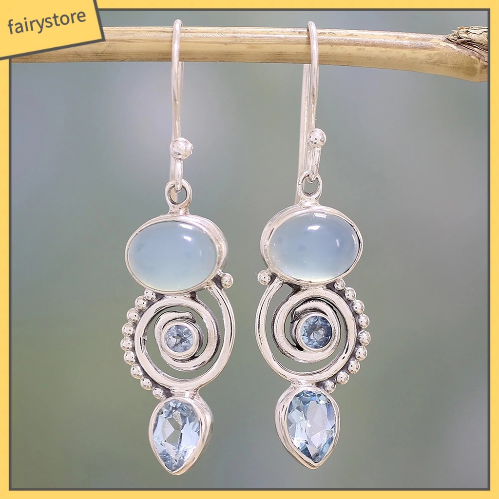 1 Cặp Bông Tai Dạng Móc Trang Trí Cổ Điển Thanh Lịch Cho Nữ