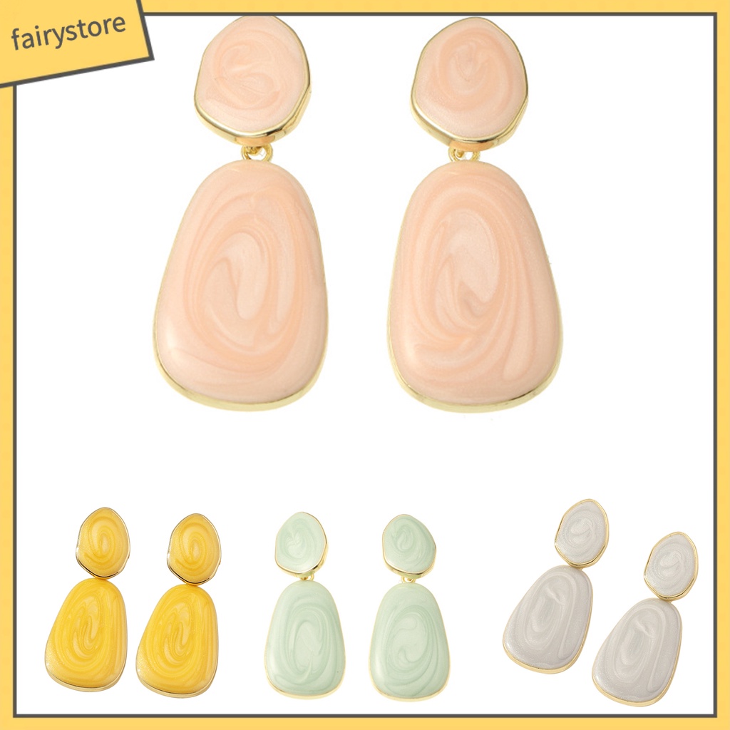 [FRO] Bông Tai Thả Dây Nhỏ Màu Kẹo Tươi Tắn Duyên Dáng Phù Hợp Với Câu Lạc