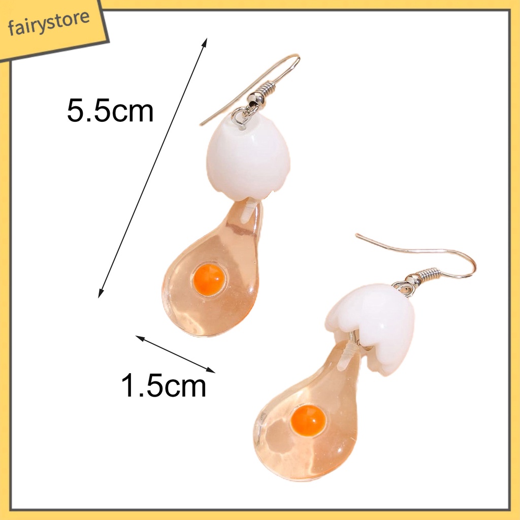 [FRO] 1 Đôi Bông Tai Hình Quả Trứng Vỡ Dễ Thương Trọng Lượng Nhẹ Phù Hợp Sử Dụng Hàng Ngày Cho Nữ