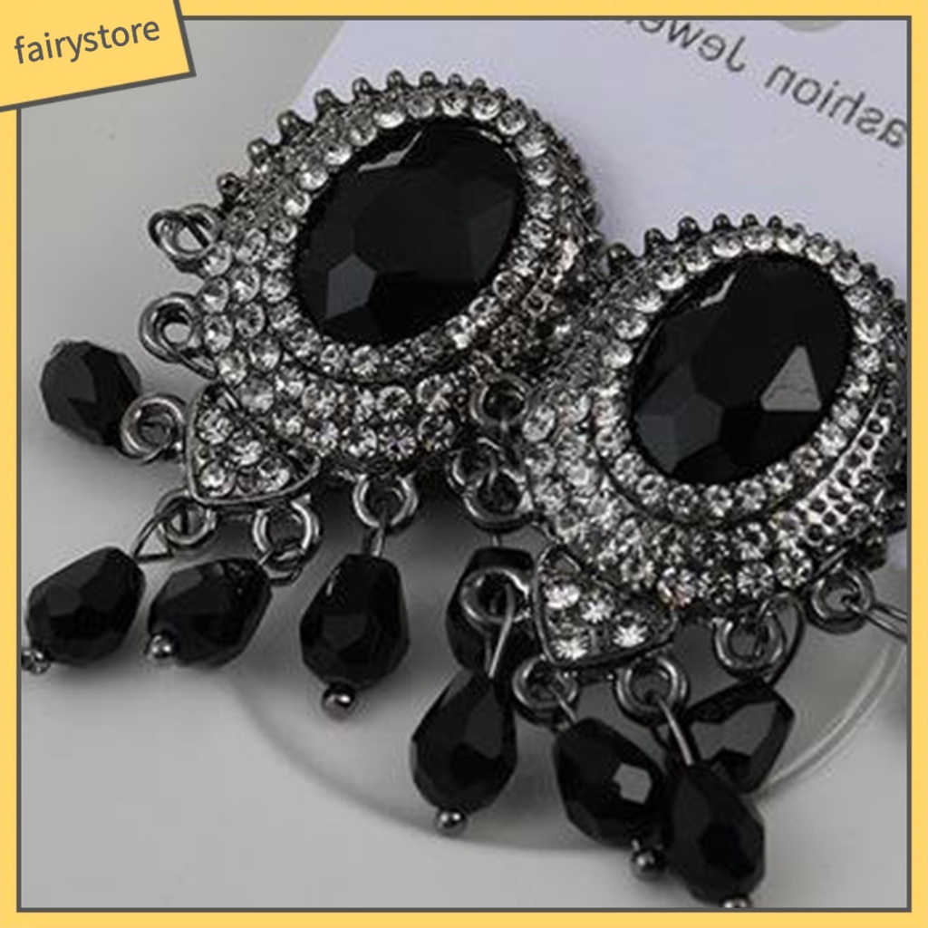 Bông Tai Đính Đá Pha Lê Giả Lấp Lánh Thời Trang Cho Nữ