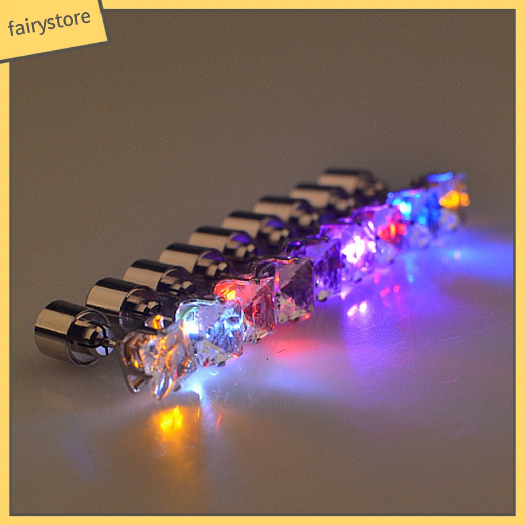 1 Bông Tai Đính Đá Zircon Hình Vuông Phát Sáng Dành Cho Nữ