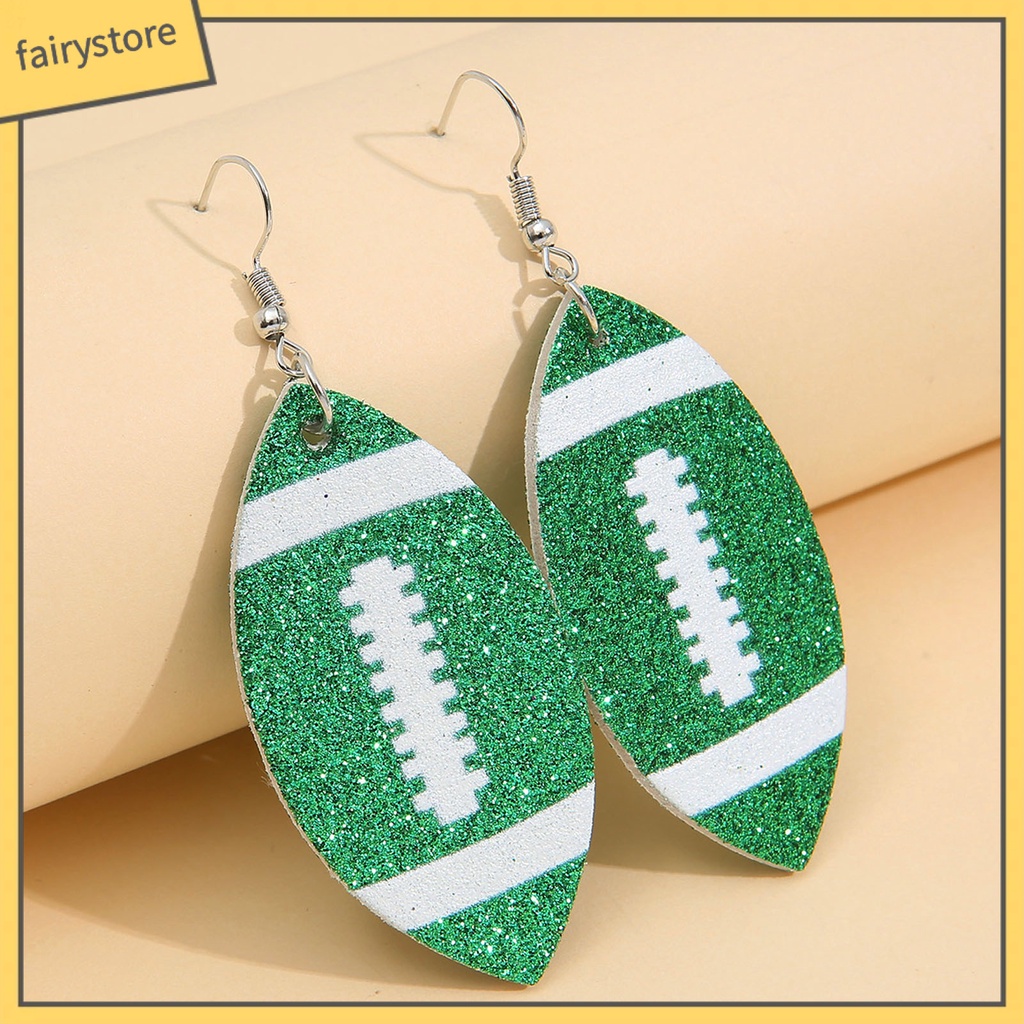 [FRO] Bông Tai Móc Hình Quả Bóng Đá Màu Sắc Tươi Sáng Lấp Lánh Trang Sức Hàng Ngày Cho Nữ