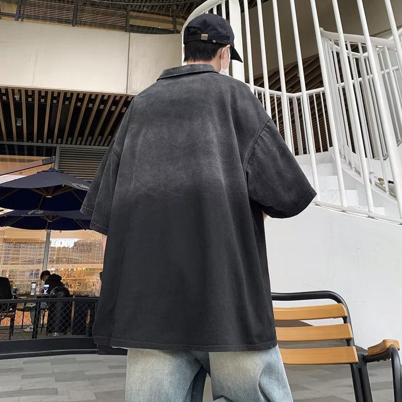 Áo Thun polo Ngắn Tay Phong Cách Đường Phố Mỹ Cá Tính