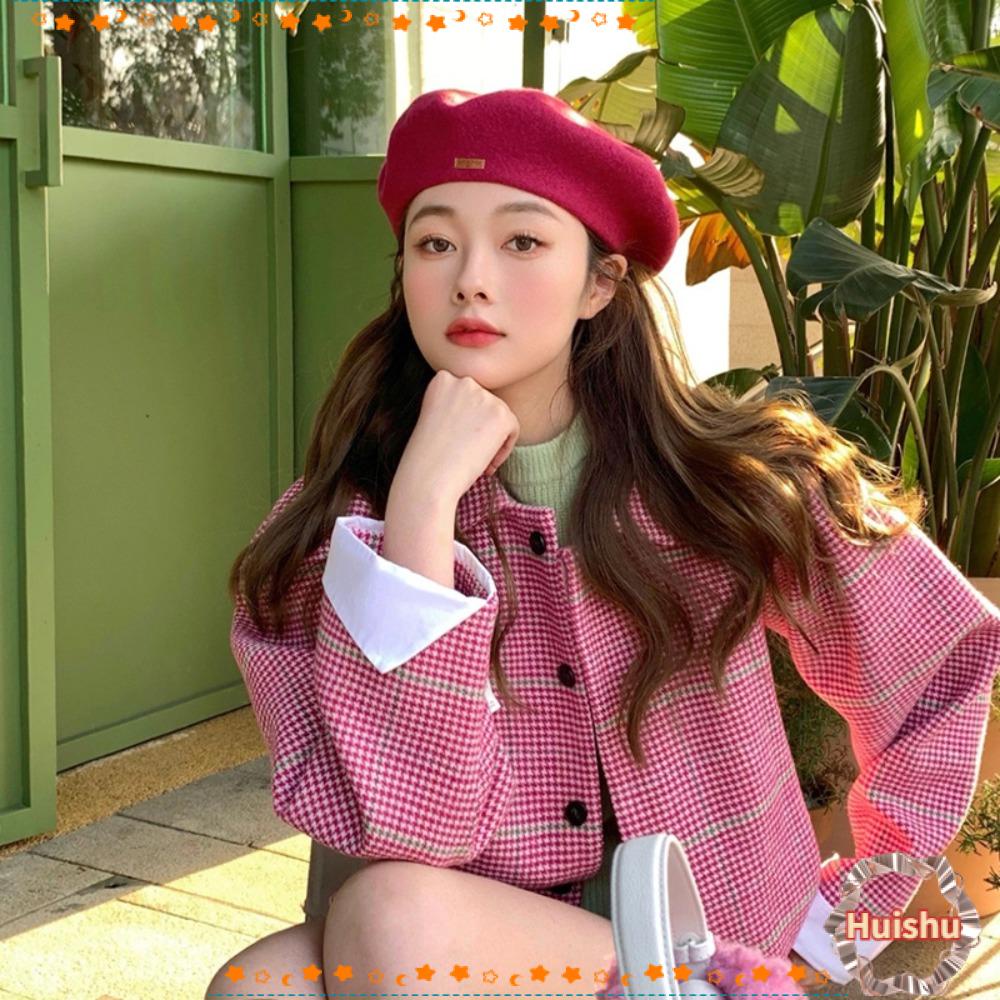 HS Mũ Beanie Da Phong Cách Anh Quốc