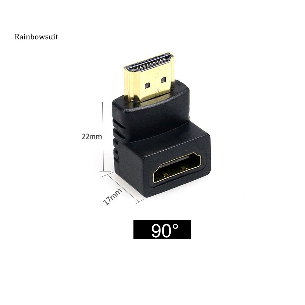 Bộ 2 Đầu Nối Chuyển Đổi HDMI Sang Female Góc Phải 90 Độ