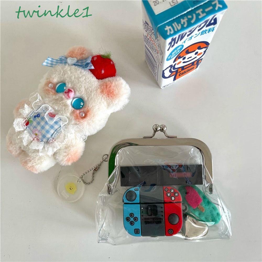 Túi Đựng Thẻ ID / Tiền Xu Mini Bằng PVC Trong Suốt Họa Tiết Lấp Lánh Dễ Thương