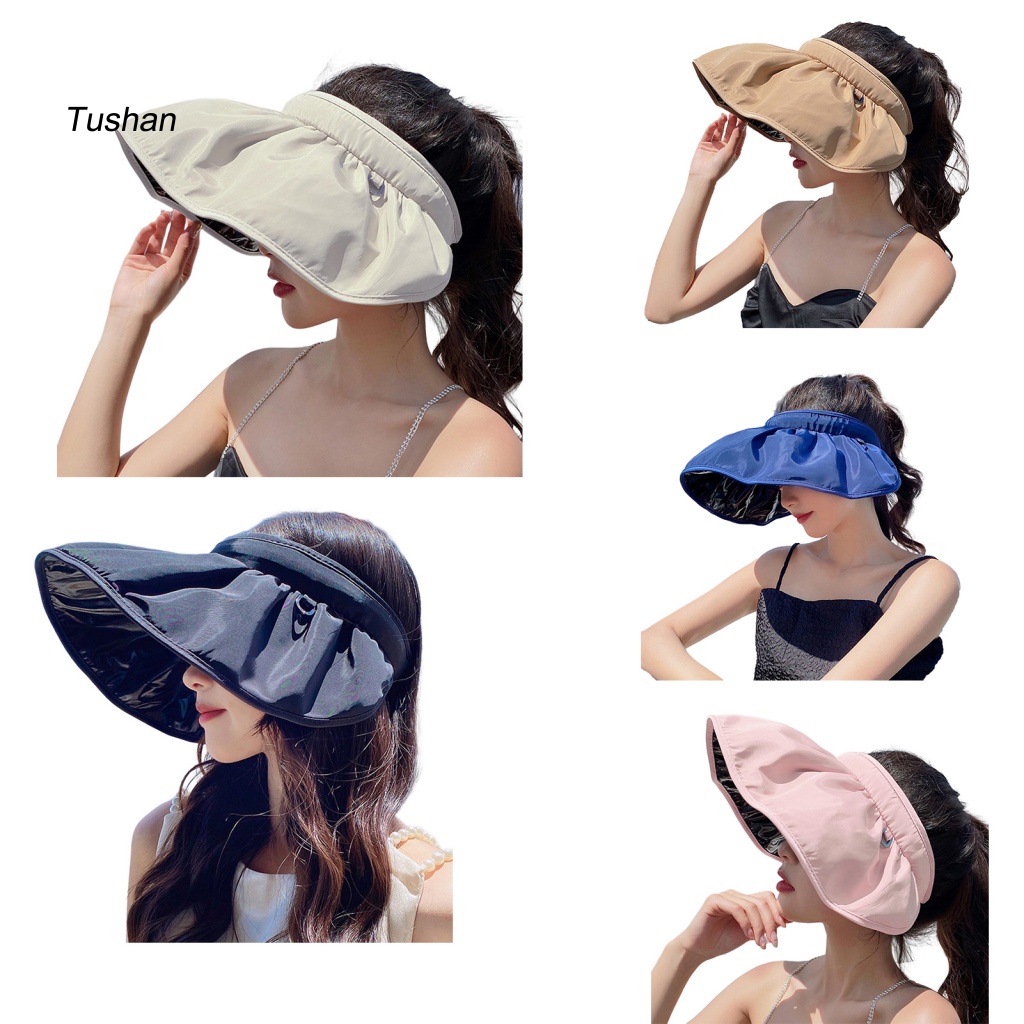Mũ Lưỡi Trai Hở Chóp Chống Nắng Và Tia UV Màu Sắc Đơn Giản Dành Cho Nữ