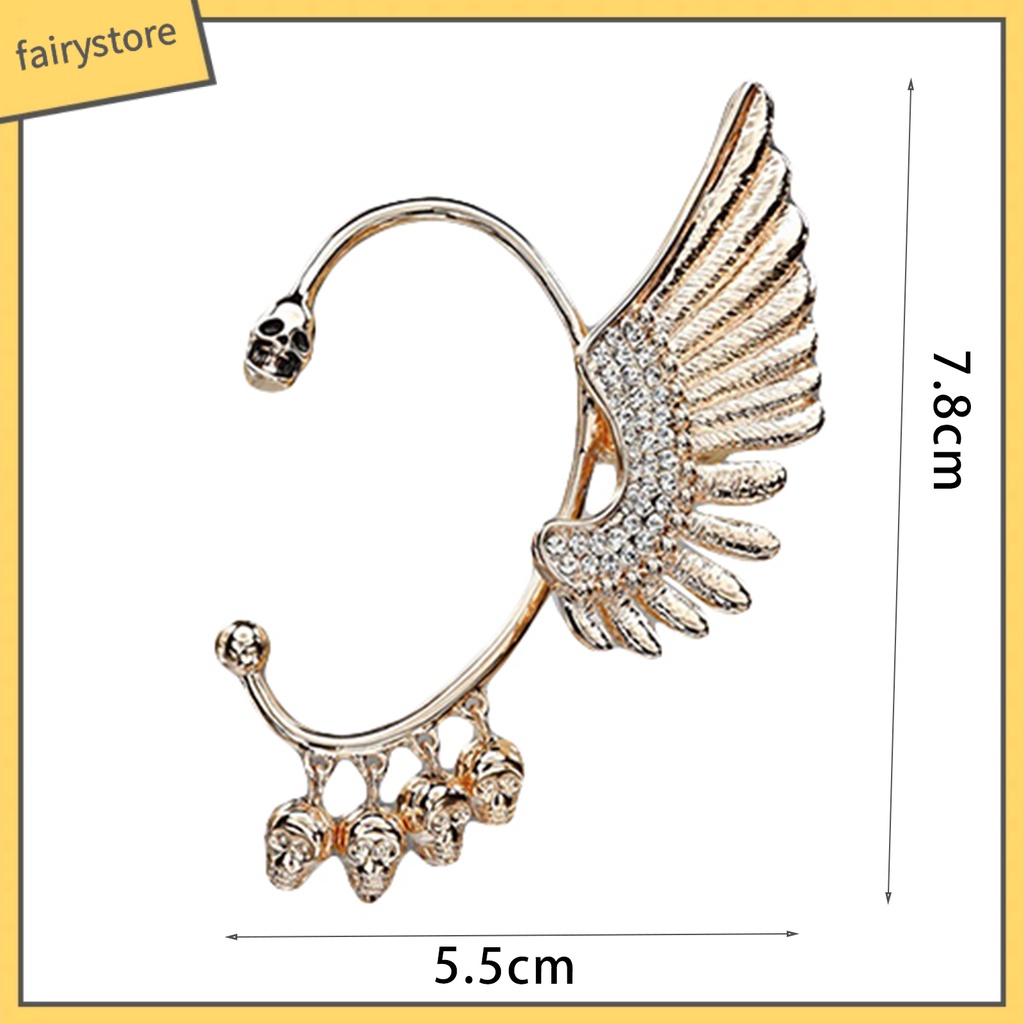 Khuyên Vành Tai Hình Đầu Lâu Đính Đá Cá Tính Cho Nữ