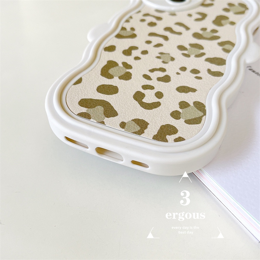 Ear CaseỐp Điện Thoại TPU Mềm Họa Tiết Da Báo Sành Điệu Cho IPhone 14 13 12 11 Pro Max X XR Xs Max