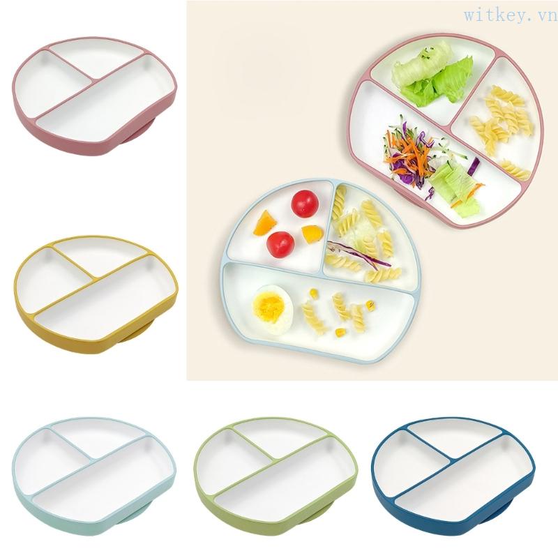 Đĩa Ăn Chia Ngăn Bằng Silicone Không Vỡ Dành Cho Bé
