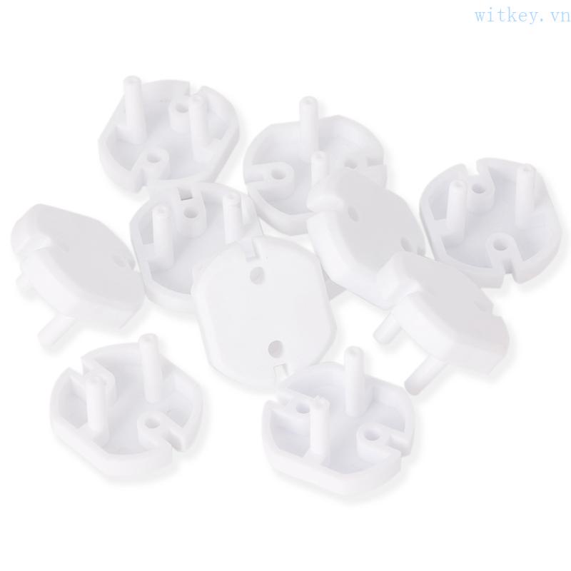 Bộ 10 Nắp Đậy Ổ Cắm Điện An Toàn Cho Bé Màu Trắng