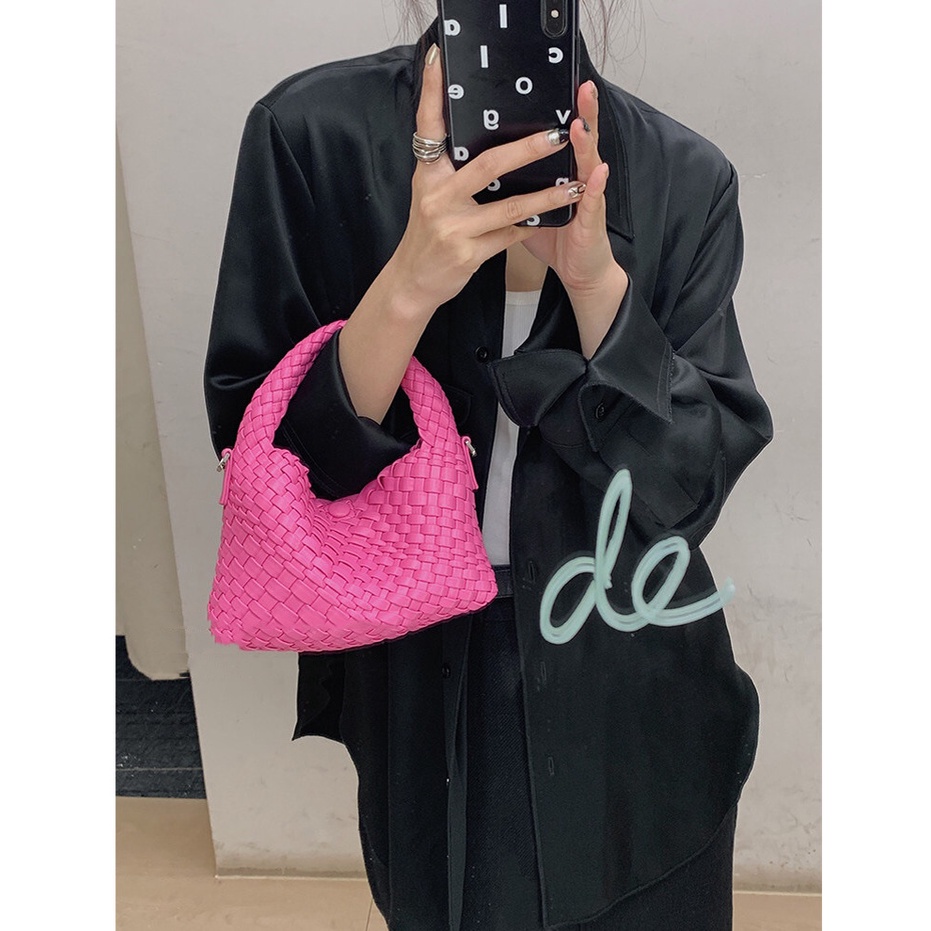 Túi Đeo Vai / Kẹp Nách Đan Tay Phong Cách Niche Mẫu Mới 2023 Thời Trang Cho Nữ
