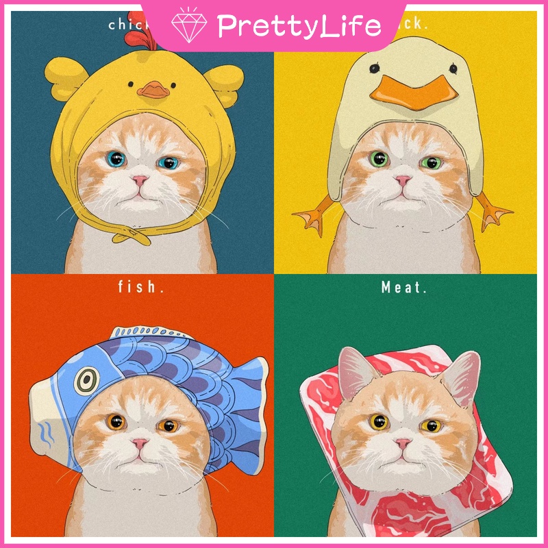 Bộ Tranh Đính Đá 5d Tự Làm 30x40cm / 40x50cm / 50x60cm Hình Mèo Hoạt Hình Dễ Thương Trang Trí Phòng Khách / Phòng Ngủ