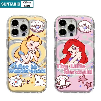 Suntaiho Ốp lưng ốp iphone Ốp Điện Thoại Trong Suốt In Hình Bạch Tuyết / Nàng Tiên Cá / Lọ Lem Cho Iphone 7 8 Plus XR 11 12 13 14 IP 14Promax