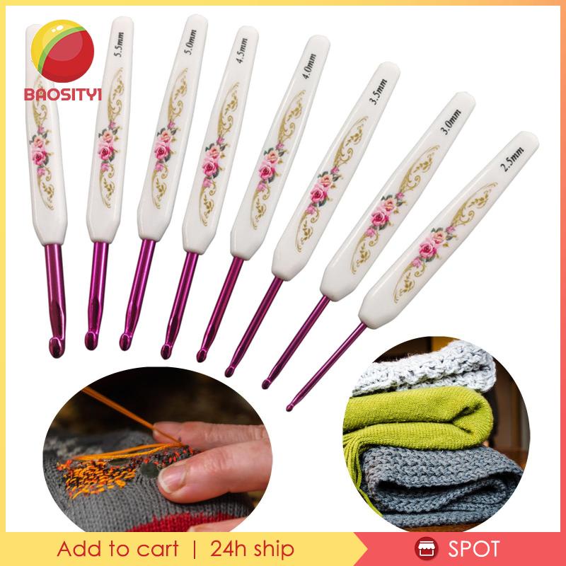 [Baosity1] Bộ 8 Móc Đan Len Thủ Công 8 Kích Cỡ Cho Người Mới Bắt Đầu