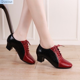 Giày Khiêu Vũ Da Bò Đế Mềm Dành Cho Nữ