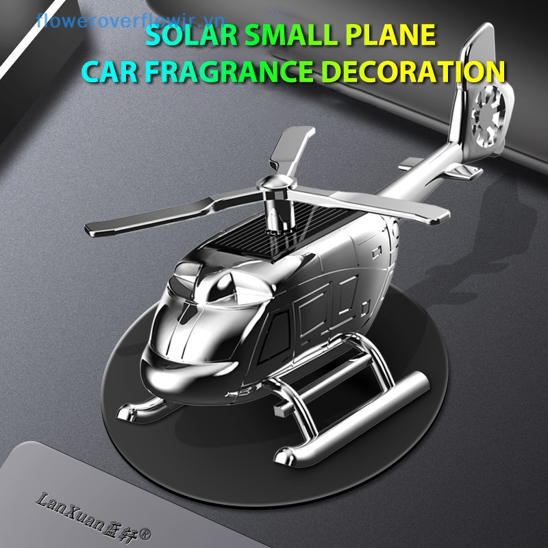 Máy Khuếch Tán Tinh Dầu Mini Hình Trực Thăng Trang Trí Xe Hơi Dùng Năng Lượng Mặt Trời