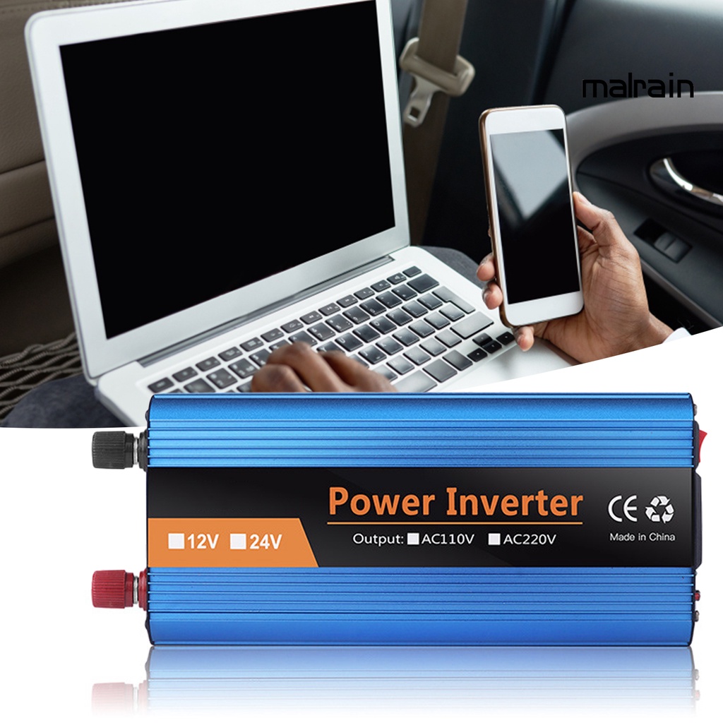 Bộ Chuyển Đổi Nguồn Điện 1600W 12 / 24 / 48 / 60V Sang 220V Cho Xe Hơi