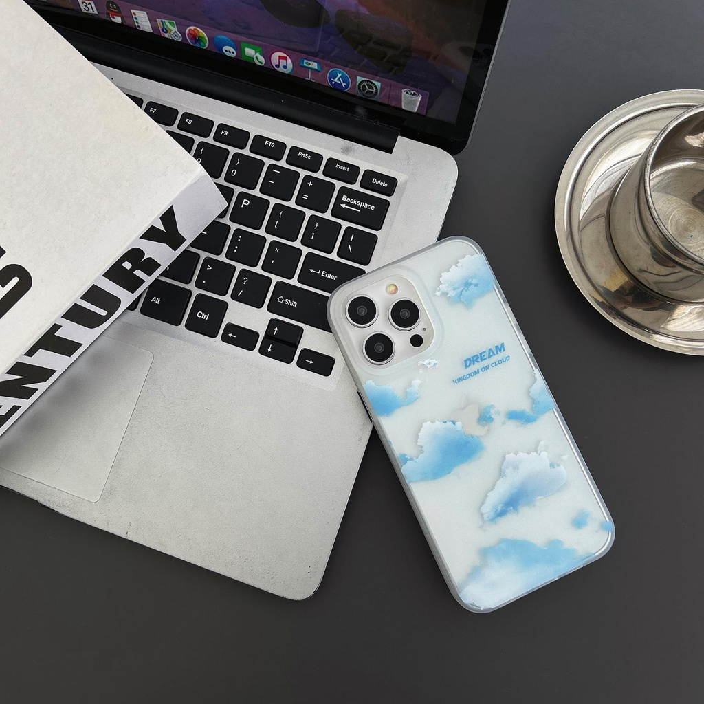 Ốp Điện Thoại Tpu Dẻo Trong Suốt Họa Tiết Đám Mây Đơn Giản Thời Trang Chống Rơi Cho iPhone 14 13 12 pro max