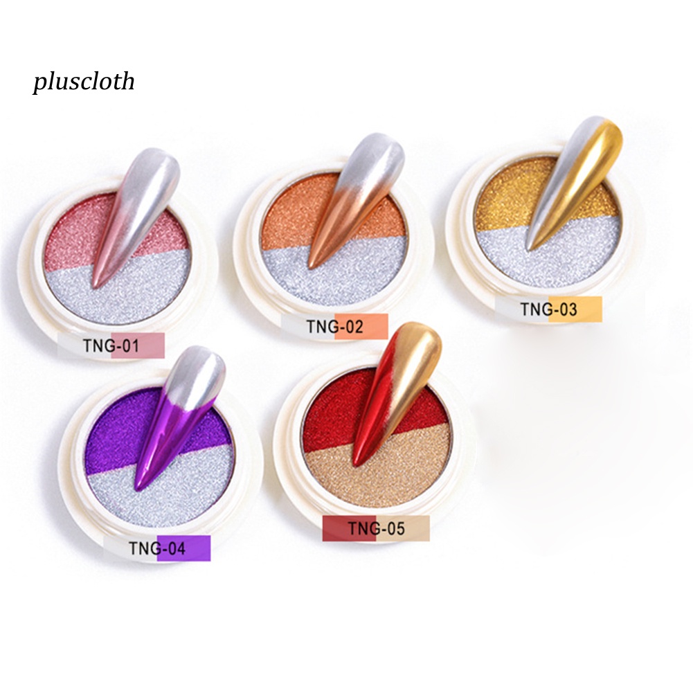 Bột Kim Tuyến Tráng Gương Hai Màu Sắc Lấp Lánh Trang Trí Móng Tay Nghệ Thuật