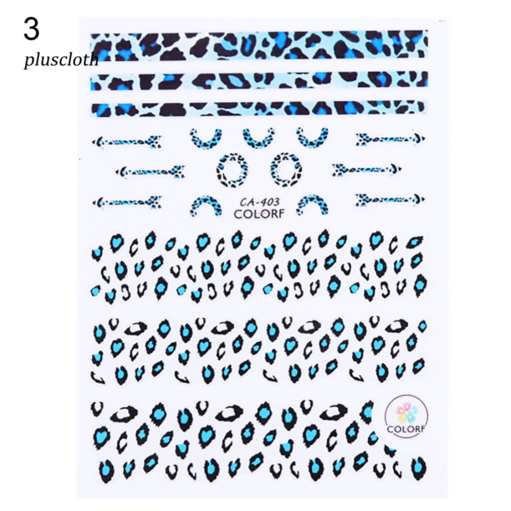 Miếng Dán Trang Trí Móng Tay Họa Tiết Da Báo Thời Trang