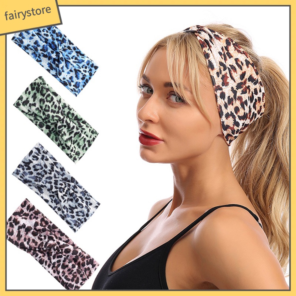 Băng Đô Co Giãn Họa Tiết Da Báo Thời Trang Dành Cho Nữ