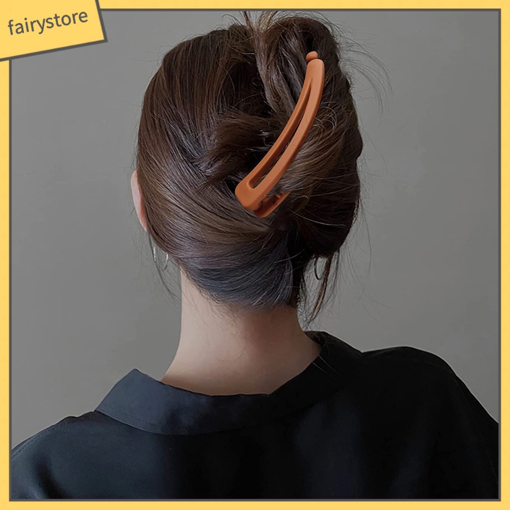 [FRO] Kẹp Tóc Lớn Màu Trơn Nhỏ Gọn Quyến Rũ Làm Việc Thích Hợp Cho Tiệc Tùng