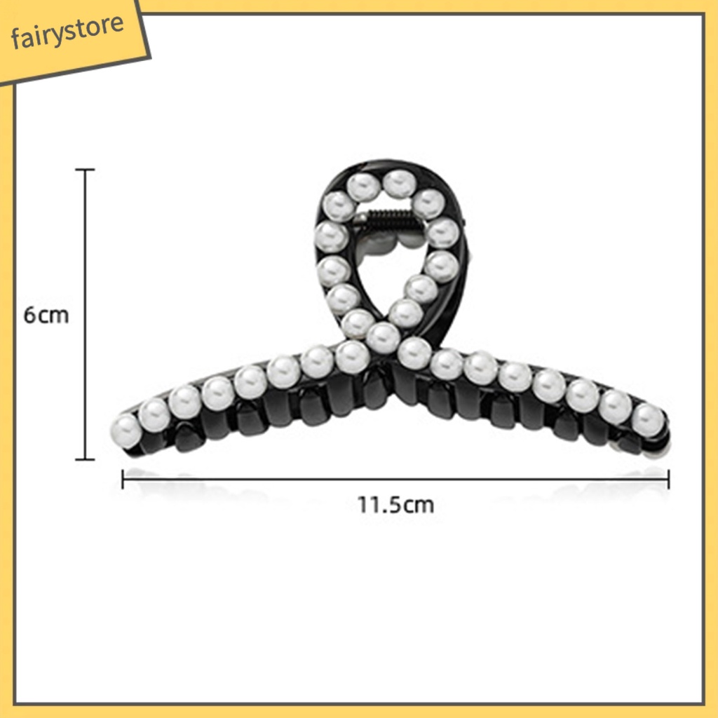 Kẹp Tóc Càng Cua Đính Ngọc Trai Giả Kích Thước Lớn Cho Nữ
