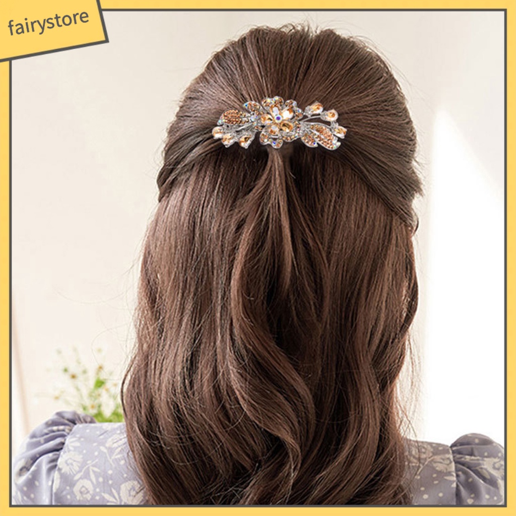 Kẹp Tóc Pha Lê Giả Chống Trượt Chống Biến Dạng Tiện Dụng