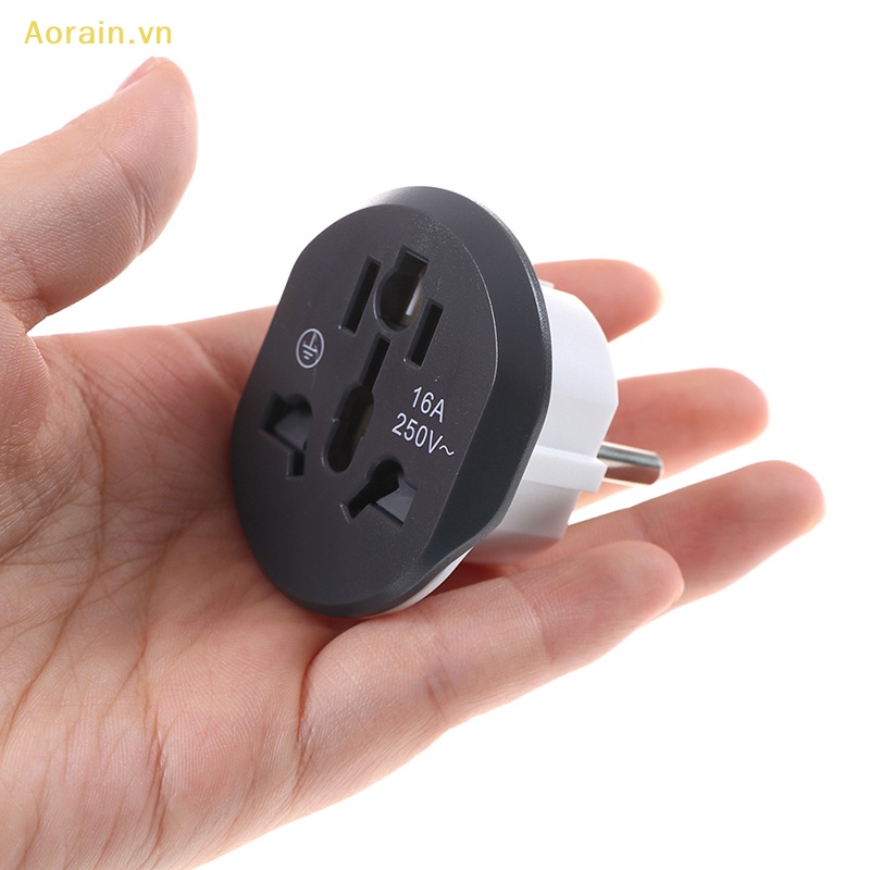 Phích Cắm Chuyển Đổi 16A Chuẩn EU / UK / AU Sang EU AC Tiện Dụng