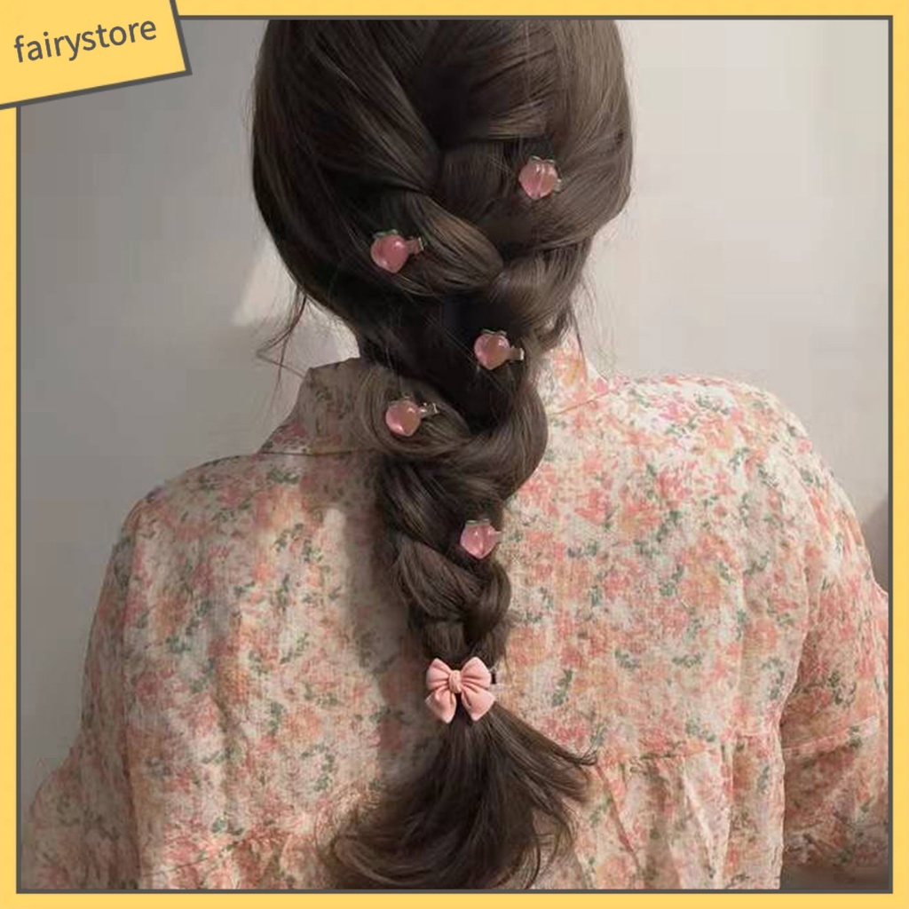 Kẹp Tóc Hình Trái Tim / Hoa Hồng / Nơ / Bướm Dễ Thương Chống Trượt Thời Trang Mùa Hè Cho Nữ