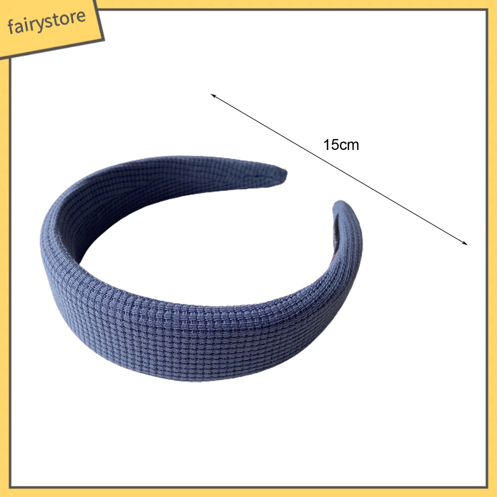 Băng Đô Dệt Kim Bản Rộng Họa Tiết Kẻ Sọc Màu Sắc Trơn Dành Cho Nữ Rửa Mặt