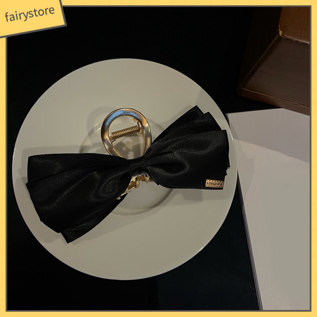 Kẹp Tóc Nơ Bằng Hợp Kim Mạ Vàng Chống Trượt Chống Mòn Kích Thước Lớn Thời Trang Mùa Hè Cho Nữ