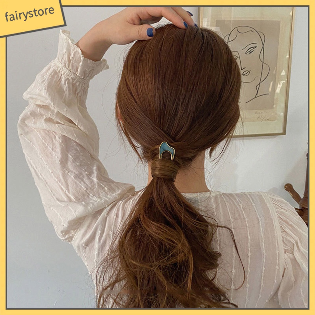 Kẹp Tóc Chữ U Bằng Thép Không Gỉ Màu Trơn Chống Biến Dạng Dành Cho Nữ