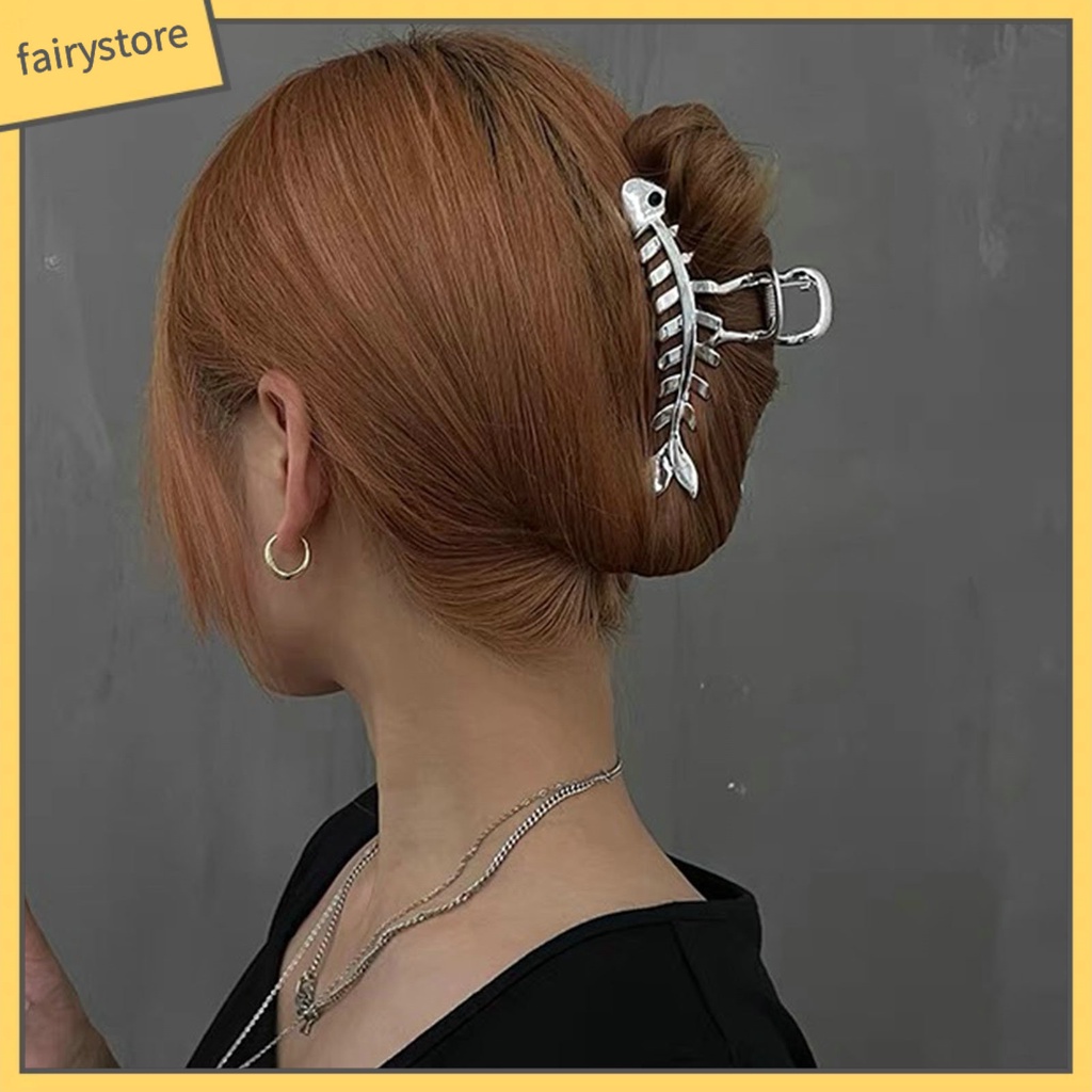 Kẹp Tóc Càng Cá Mập Bằng Kim Loại Chống Trượt Tạo Kiểu Tóc Cho Nữ