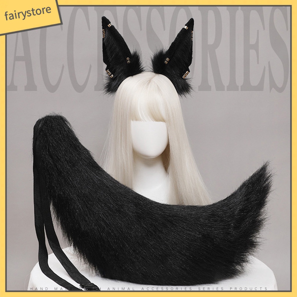 1 Set Băng Đô Tai Mèo Bông Phong Cách Lolita Đáng Yêu