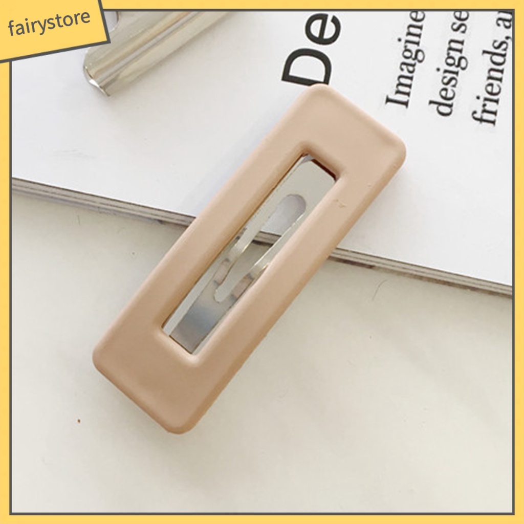 Set 2 Kẹp Tóc Hình Vuông Màu Sắc Kẹo Ngọt Dành Cho Nữ