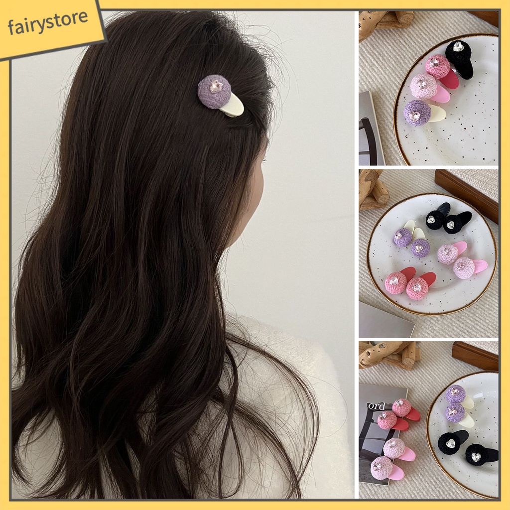 Kẹp Tóc Hình Nón Đính Đá Trái Tim Màu Sắc Ngọt Ngào Nhẹ Nhàng Chống Trượt Cho Nữ