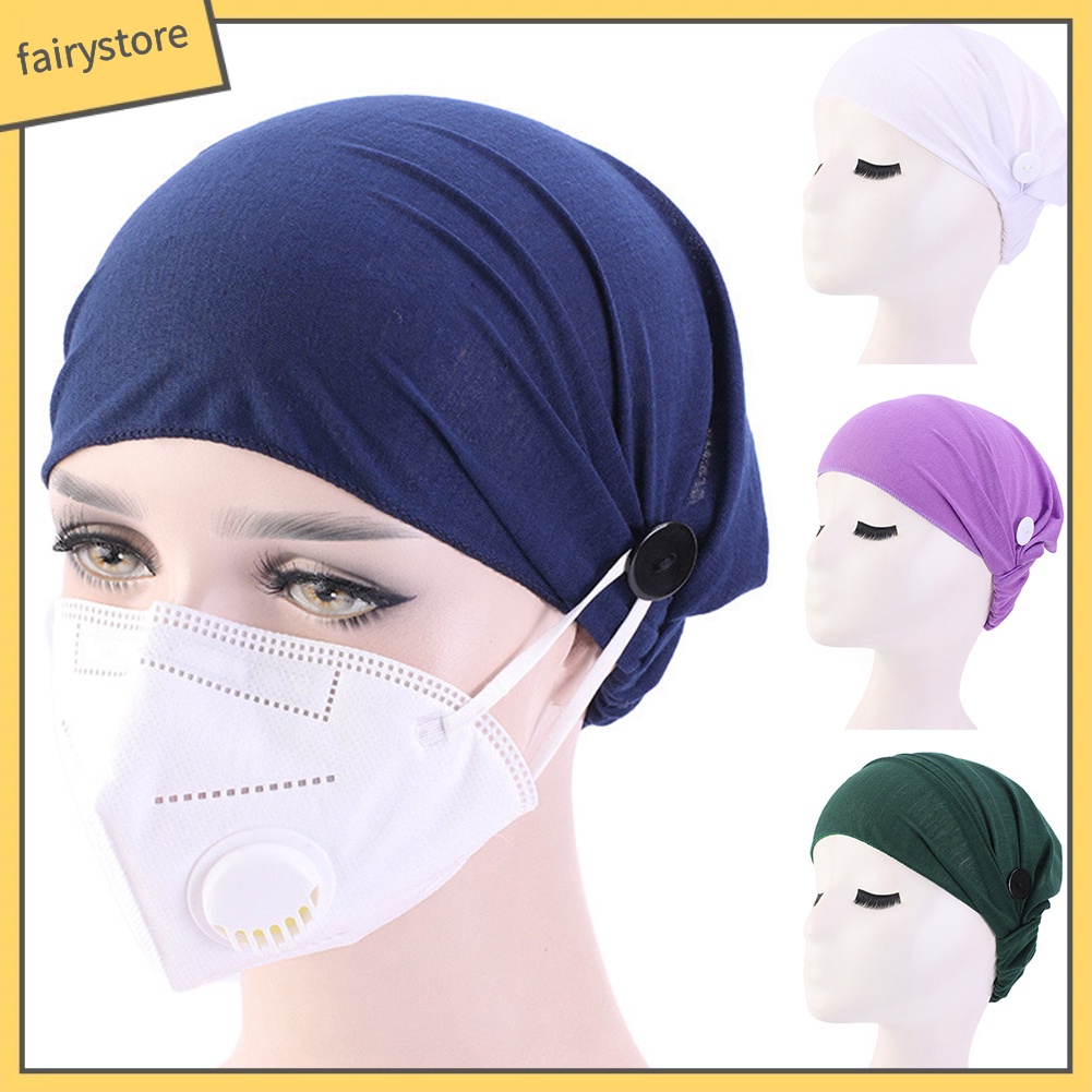 Set 2 Băng Đô Cài Tóc Chống Trượt Màu Sắc Trơn Dành Cho Y Tá Bác Sĩ Kerchief